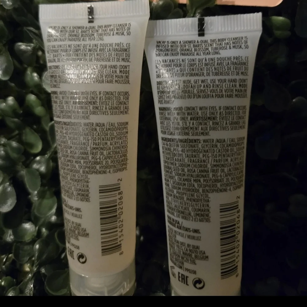 OUAI Body Cleanser St. Barts Travel Size 1 fl oz (30 Ml) New Sealed X2